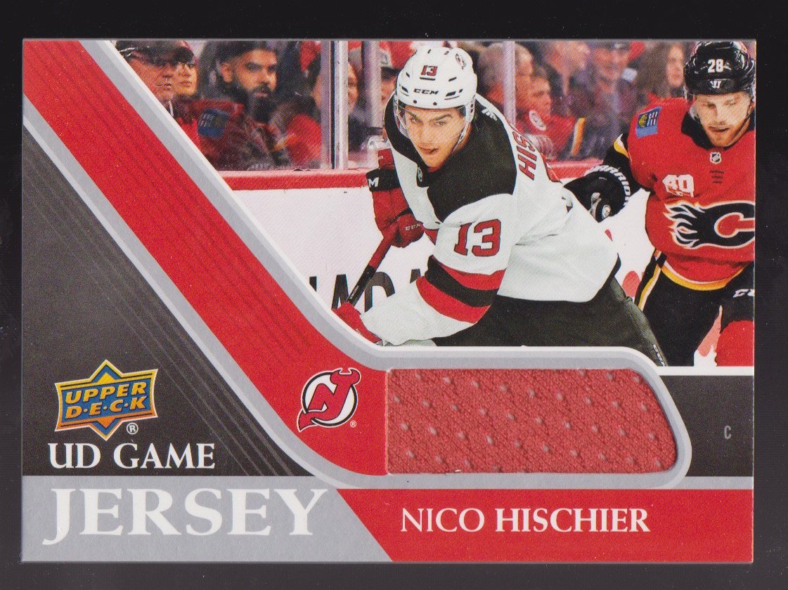 2020-21 Upper Deck Game Jerseys #GJNH Nico Hischier (image for) 2020-21 Upper Deck Game Jerseys #GJNH Nico Hischier